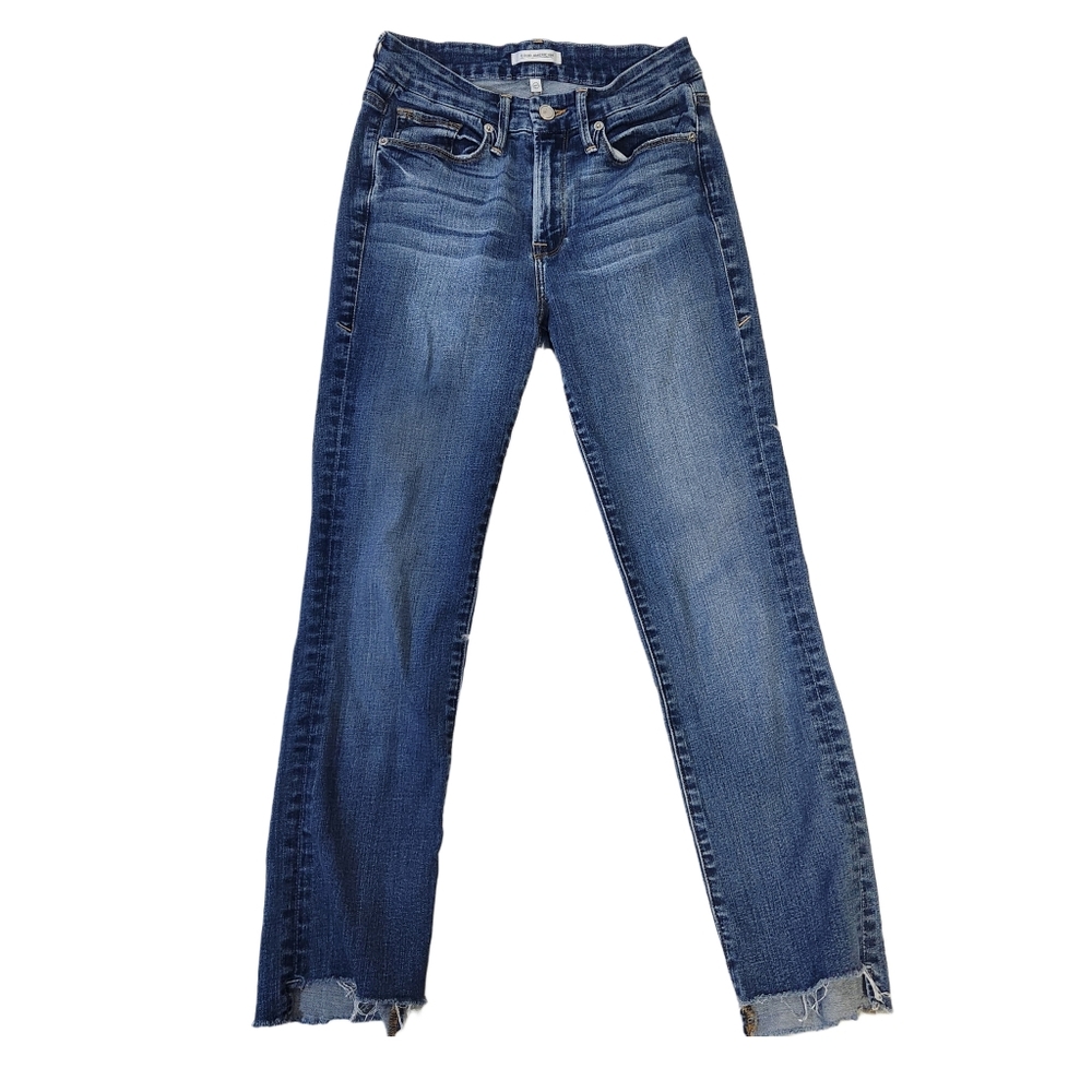 Good American Medium Blue Straight-Leg Jeans